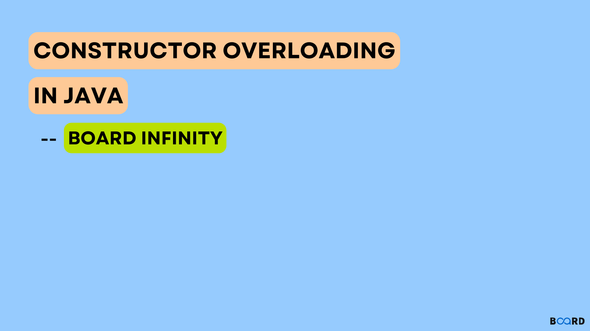 Constructor Overloading in Java with examples